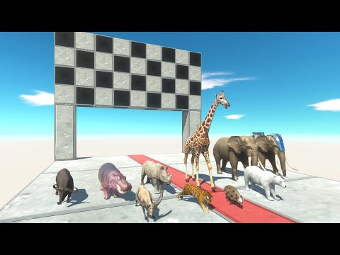 ANIMAL RUNNER SPEED RACE TO GET A TOP 1 SKY COURSE - Animal Revolt Battle Simulator