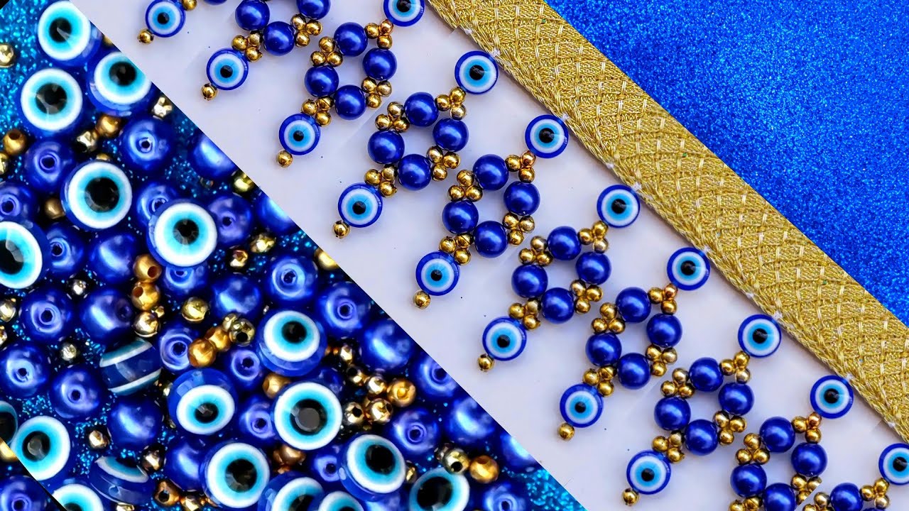 Simple but very attractive and stylish embroidery tutorial#DIY💙🧿💙