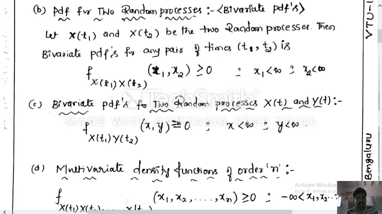 Module 3 : PDF of Random processes