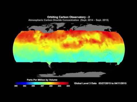NASA's CO2 Global Visualization: Sept  2014 - Sept  2015