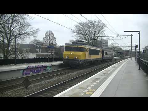 Locomotive 1768 of the Dutch Railway Museum with a Pullman carriage of the ZLSM  through Arnhem Vp