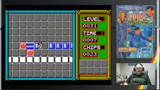 A knot, some fire, and not enough time (Chip's Challenge / 1990) Level 31