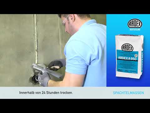 ARDEX A 950 - Verputzen von Kabelschlitzen