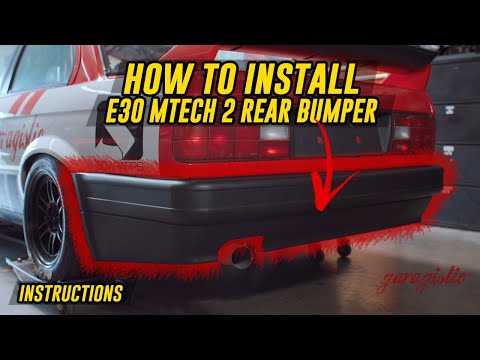 How to Install Garagistic E30 MTech 2 Rear Bumper Installation Instructions