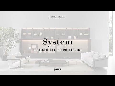 Porro - 2020/21 News: System bookshelves and equipped wall by Piero Lissoni + CRS