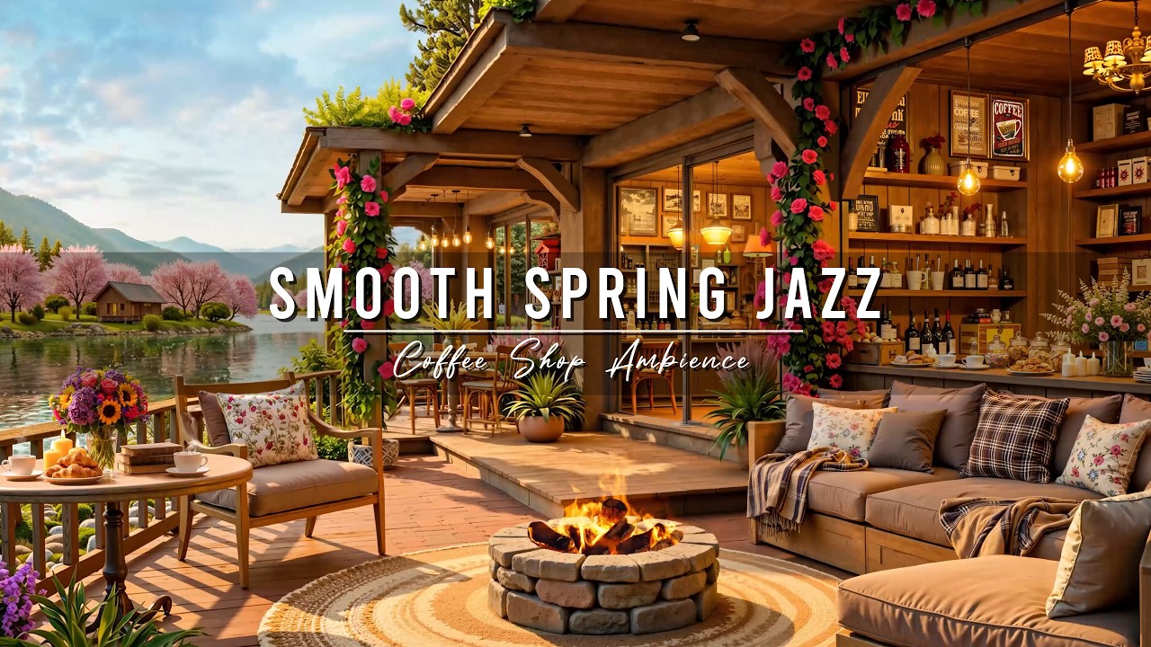 Begin Your Day with Relaxing Jazz Instrumental Music 🌸Cozy Spring Porch Ambience & Smooth Jazz Music