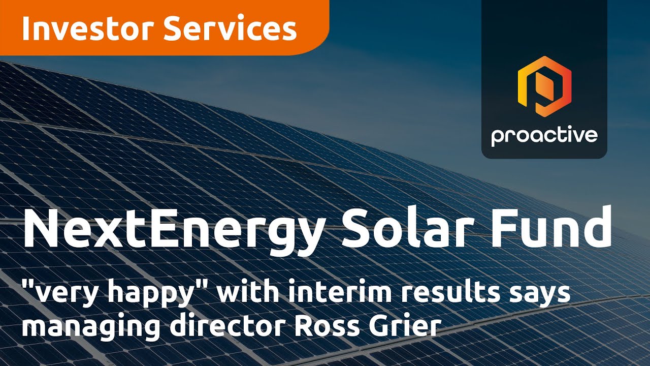 NextEnergy Solar Fund "very happy" with interim results