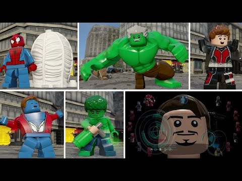 LEGO Marvel's Avengers - All Character Transformations and Suit Ups