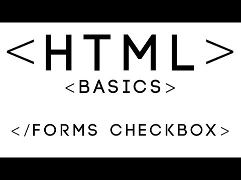 HTML Basics Tutorial 13 Forms Checkbox