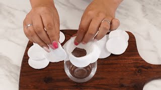 Lege Wattepads an den Glasrand – was dann passiert, ist einfach genial!