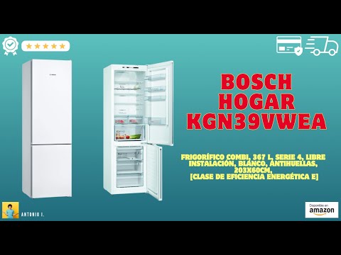 Bosch Hogar KGN39VWEA - Frigorífico Combi, 367 l, Serie 4, Libre Instalación, 203x60cm