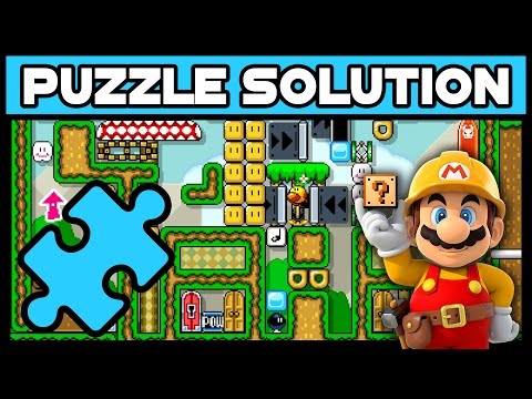 Super Mario Maker - One Screen Puzzle Walkthrough [#3] - Rube Goldberg Machine