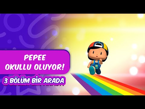 Pepee Okullu Oluyor! ✏️📖  Pepee Leliko ve Pisi İle 3 Bölüm Bir Arada | Düşyeri