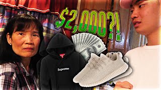 Mom Freaks Out at me for Buying Yeezys and a $1000 Hoodie (LIVE FOOTAGE)