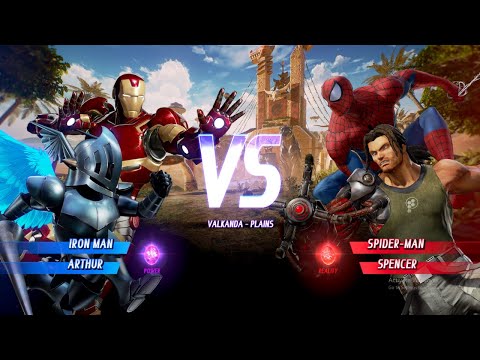 Ironman and Arthur vs Spiderman and Spencer - Marvel vs Capcom Infinite gameplay