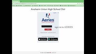 Accessing a Student Transcript on AERIES Parent Portal