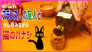 フランス人の友人FJ宅でモーリシャスアイランドの美味しいラムARCANEを呑みながら猫のハナシに花が咲く！