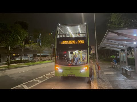 Tower Transit SG Alexander Dennis Enviro500 MMC (Batch 1) SMB3527M on Service 990 at Bus  Stop 43691