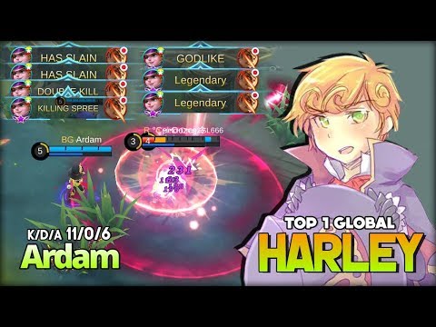 Harley Non Stop Roaming & Ganking by Ardam Top 1 Global Harley ~ Mobile Legends