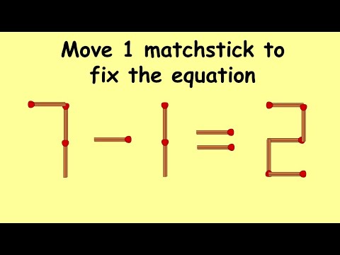 7-1=2 can you correct this equation | Match stick puzzle #137 | Puzzles with Answer