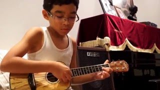Evan's Ukulele - attempt of Jake Shimabukuro "Dragon" (cover) by a 10 yr old