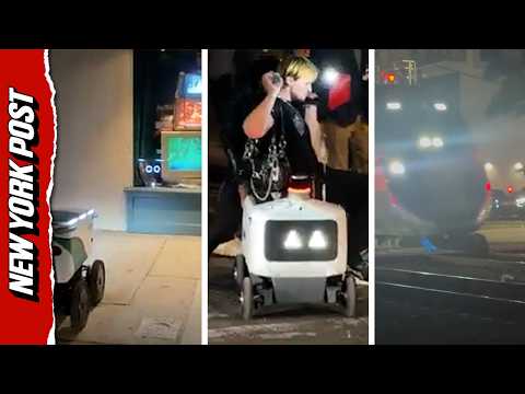Delivery Robot Kicked and Graffitied in Philadelphia: 'Please Destroy Me'