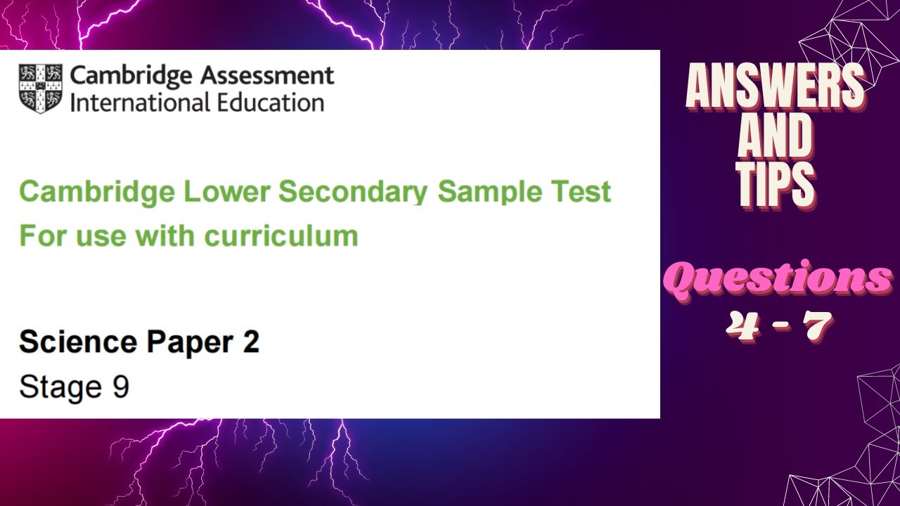 2024 LOWER SECONDARY CHECKPOINT SCIENCE sample PAPER 2 | Part 2 | #cambridgecheckpoint