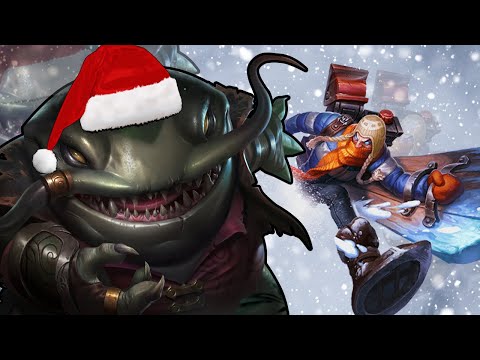 Santa TAHM and Grinch SINGED take on the Bot Lane... AGAIN | League of Legends