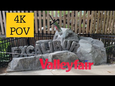 On-ride point of view of Excalibur