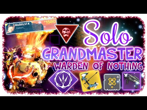 Solo 1620 Grandmaster Nightfall Hunter - Warden Of Nothing - Under 40 Power Level Destiny 2