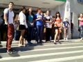 Студенты крымского университета поют гимн Украины перед спикером Госсовета ...
