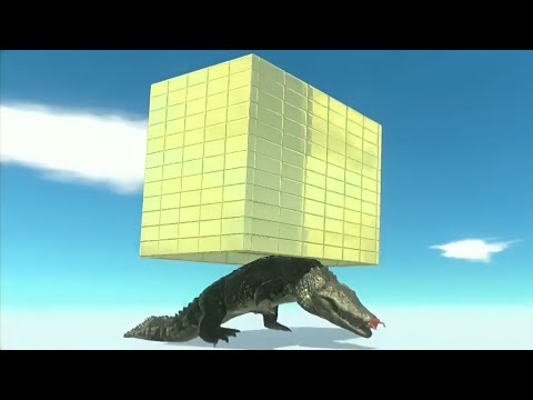 Purussaurus Crocodile Stuck in Rock - Animal Revolt Battle Simulator
