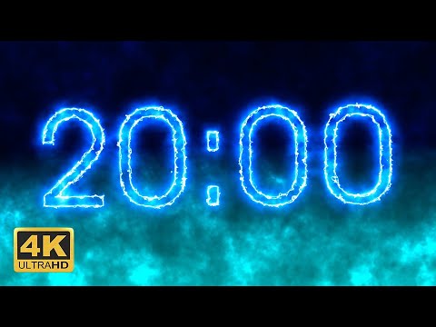 20 Minutes Countdown Timer - Electric ⚡☄ [4K]