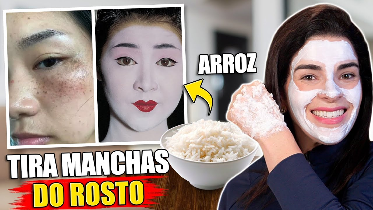 Como usar ARROZ para Clarear Manchas do Rosto, inclusive Melasma