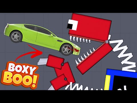 Crashing My Car into BOXY BOO From Project Playtime in People Playground!