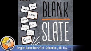 Blank Slate - game overview at Origins Game Fair 2019