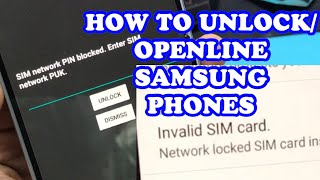 How to openline or unlock samsung phones ( a720f sample)