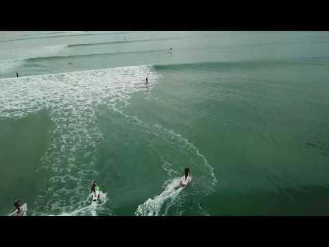 Overhead view of lineup and surfers at Point Roadknight 