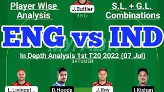 ENG vs IND Fantasy Team Prediction |IND vs ENG 1st T20 07 Jul|ENG vs IND Today Match Prediction