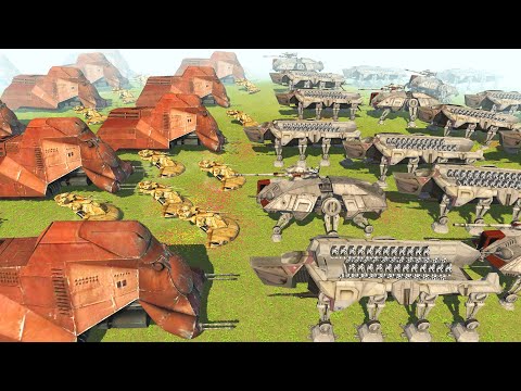 Clone Troop Transports VS Droid Troop Transports! - Men of War: Star Wars Mod Battle Simulator