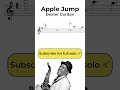 Dexter Gordon - Apple Jump - Tenor Sax Melody & Solo Transcription (part 10) #jazz #sax #greatsolos