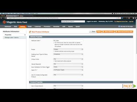 Getting Started with Magento Tutorial Creating an Attribute | packtpub com