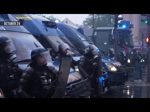 NFL game kicks off in France after mass protests