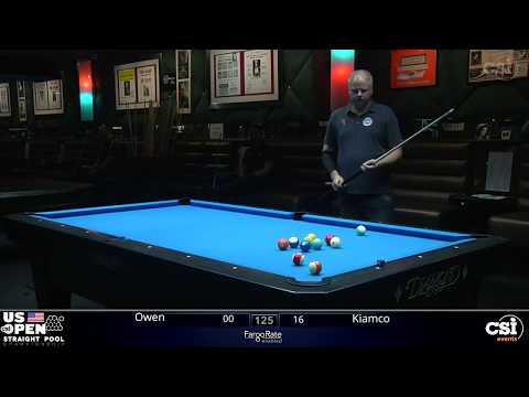 STRAIGHT POOL: Warren Kiamco vs Gabe Owen | 2019 US Open Straight Pool Championship
