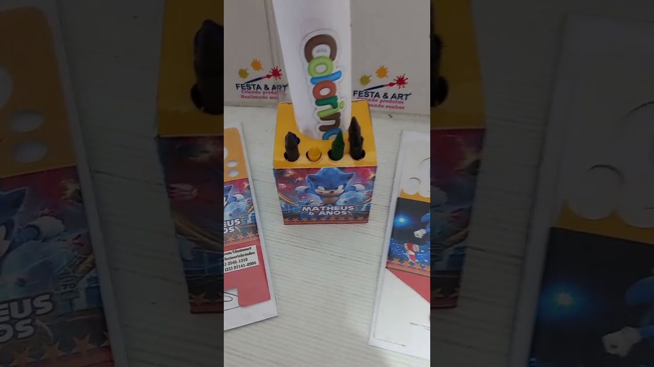 caixa kit colorir -Sonic