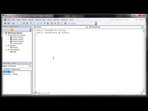 Excel 2010 VBA Tutorial 65   Class Modules   Defining Properties