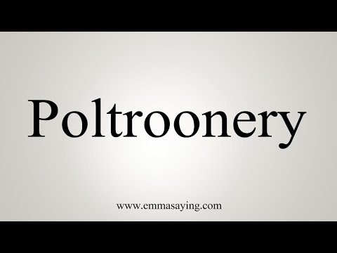 How To Say Poltroonery