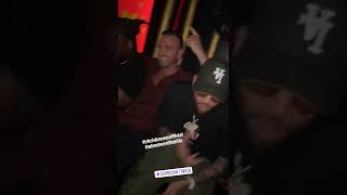 Chris brown in the club in London