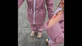 Dětská softshellová parka - starofialová