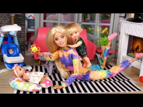 Barbie & Ken Doll Family New Baby Bedtime Routine